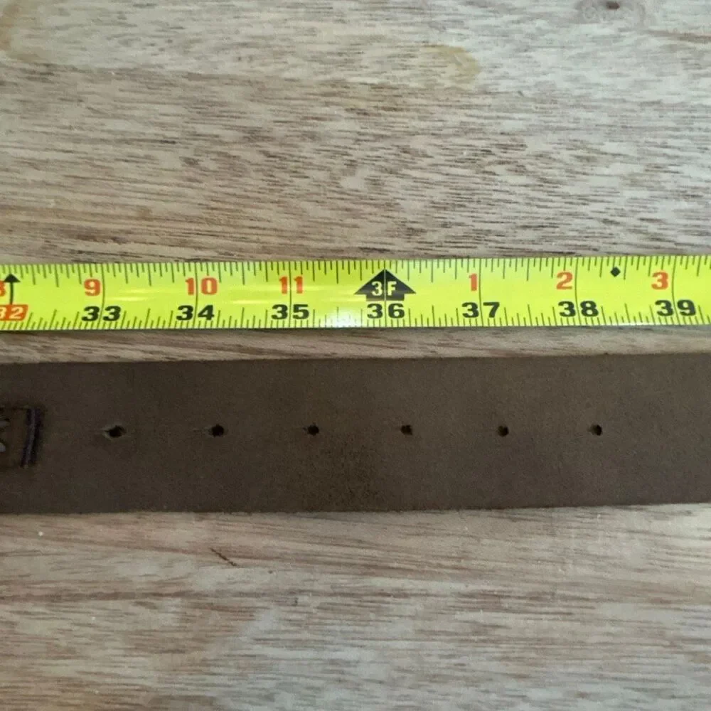 Mexx Brown rustic leather belt leather belt men's leather belt size L with buckl